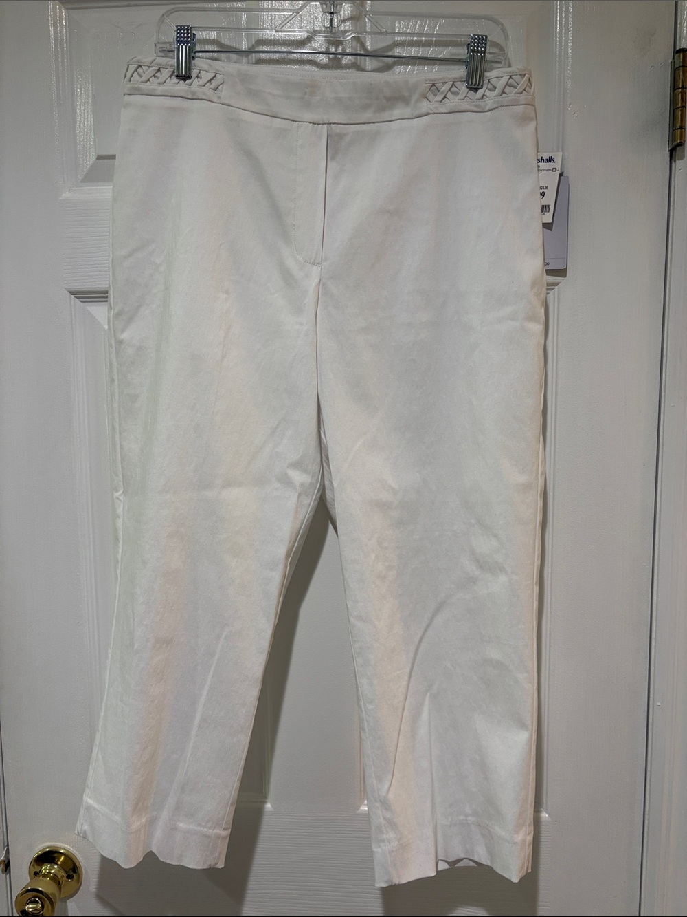 Zac & Rachel White Cropped Ankle Pants